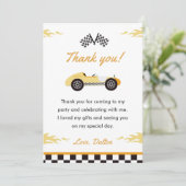 Verjaardagskaart bedankt voor jongens verjaardagsf kaart (Staand voorkant)