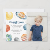 Verjaardagskaart bedankt voor Outer Space-thema fe Kaart (Voorkant)