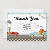 Verjaardagskaart bedankt voor Racing Car Engine Kaart (Voorkant)