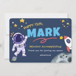 Verjaardagskaart bedankt voor Space Explorer