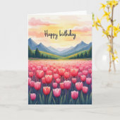 Verjaardagskaart Bergdageraad Kaart (Gele Bloem)