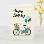 Verjaardagskaart Bicycle Blooms Kaart (Gele Bloem)