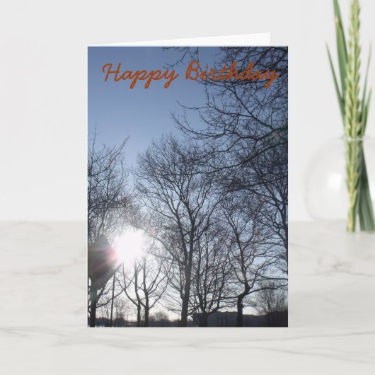 verjaardagskaart bij zonsopgang kaart (Voorkant)