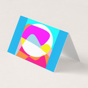 Verjaardagskaart blauw roze geel met bericht kaart