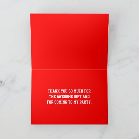 Verjaardagskaart blauw voor jongens bedankt (Binnen)