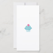 Verjaardagskaart Blauwe Cupcake (Achterkant)