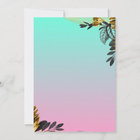 verjaardagskaart blauwe gradiënt kaart (Achterkant)