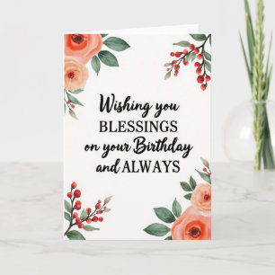 Verjaardagskaart 'Blessings Botanical' Kaart