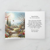 Verjaardagskaart Bloem Tuin Gelukkige Verjaardag V Kaart (Binnen)