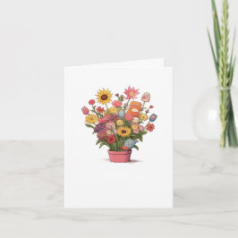 Verjaardagskaart, bloemen. Gefeliciteerd met je ve Kaart