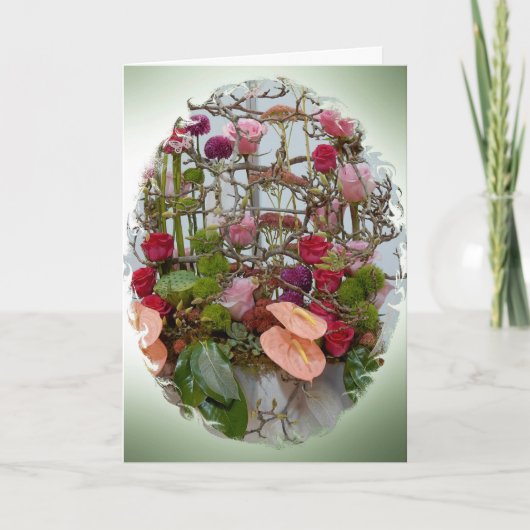 Verjaardagskaart - Bloemstuk Kaart (Voorkant)