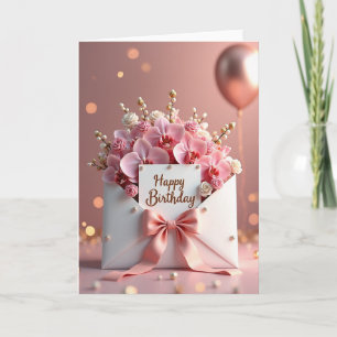 Verjaardagskaart Blush Rosebud Kaart