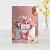 Verjaardagskaart Blush Rosebud Kaart (Gele Bloem)