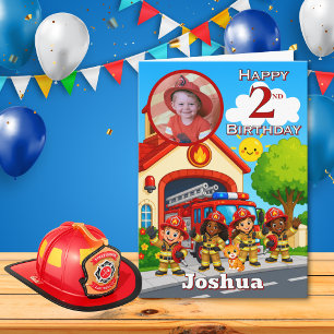 Verjaardagskaart brandweerman 2 jaar kaart