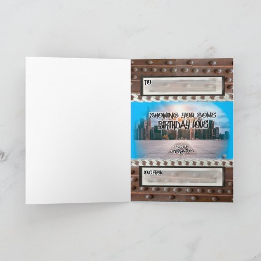 Verjaardagskaart breakdancer kaart (Binnen)