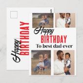 verjaardagskaart briefkaart (Voorkant / Achterkant)