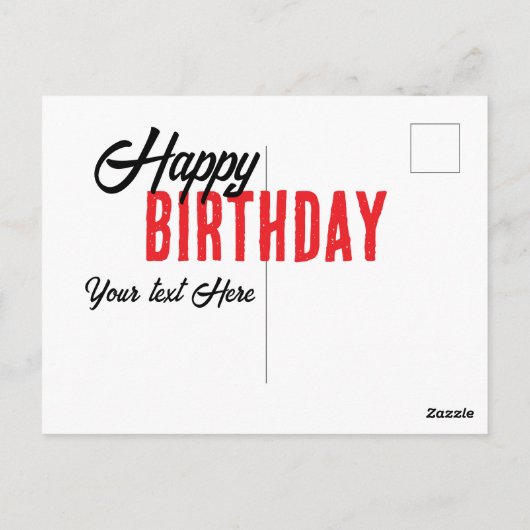 verjaardagskaart briefkaart (Achterkant)