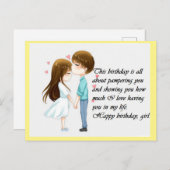 verjaardagskaart briefkaart (Voorkant / Achterkant)