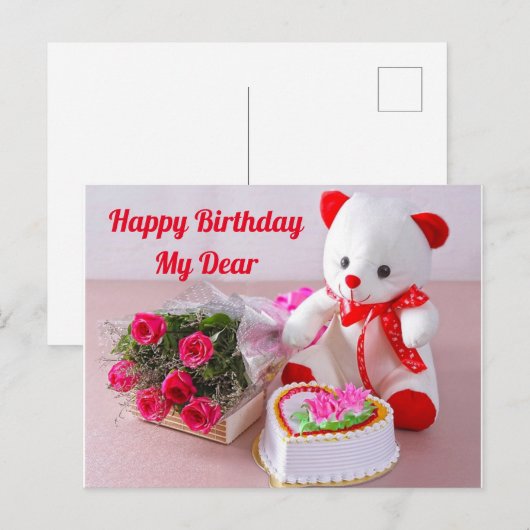 Verjaardagskaart Briefkaart (Voorkant / Achterkant)