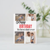 verjaardagskaart briefkaart (Staand voorkant)