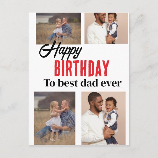 verjaardagskaart briefkaart (Voorkant)