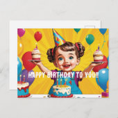 Verjaardagskaart Briefkaart (Voorkant / Achterkant)