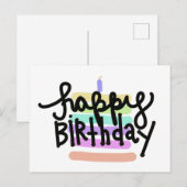 Verjaardagskaart Briefkaart (Voorkant / Achterkant)