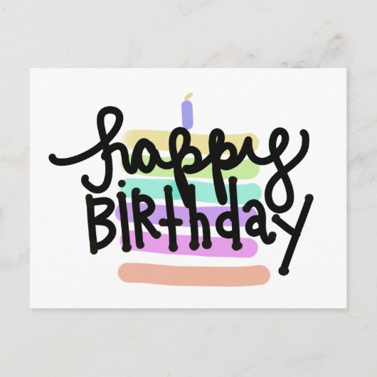 Verjaardagskaart Briefkaart (Voorkant)