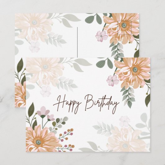 Verjaardagskaart Briefkaart (Voorkant / Achterkant)