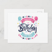 Verjaardagskaart Briefkaart (Voorkant / Achterkant)