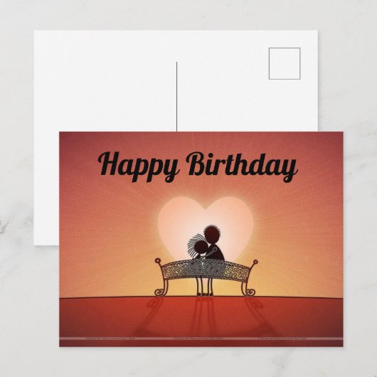 Verjaardagskaart  briefkaart (Voorkant / Achterkant)