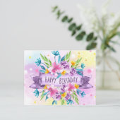 Verjaardagskaart Briefkaart (Staand voorkant)