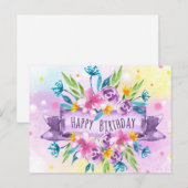 Verjaardagskaart Briefkaart (Voorkant / Achterkant)