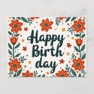 Verjaardagskaart. Briefkaart