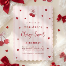 Verjaardagskaart Cherry Sweet Coquette Girl