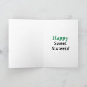 Verjaardagskaart Confetti Happy Sweet Sixteen Kaart (Binnen)