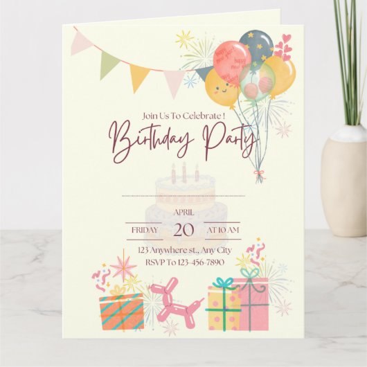 Verjaardagskaart Cozy  Kaart (Voorkant)