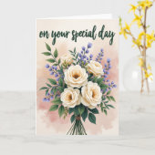 Verjaardagskaart Creamy Bloom Kaart (Gele Bloem)