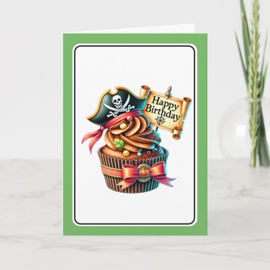 Verjaardagskaart Cupcake Feestdagen Kaart (Voorkant)
