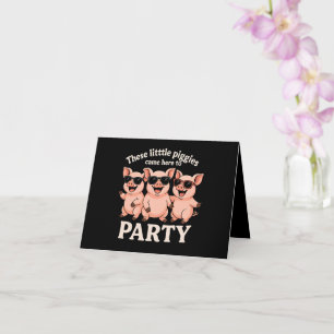 Verjaardagskaart Cute Little Piggies Feestje Kaart