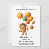 Verjaardagskaart Cute Space Explorer Kaart (Voorkant)