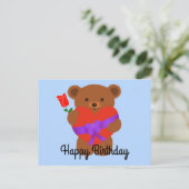 Verjaardagskaart Cute Teddy Bear #1 Briefkaart (Staand voorkant)