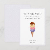 Verjaardagskaart dank je voor ijs bedankkaart (Voorkant / Achterkant)