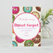 Verjaardagskaart dank je wel Donuts Bedankkaart (Staand voorkant)