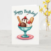 Verjaardagskaart Dessert Delight Kaart (Gele Bloem)