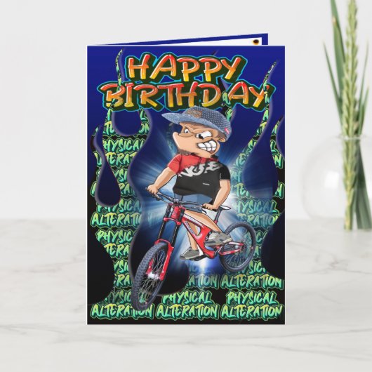 Verjaardagskaart DH Biker Kaart (Voorkant)