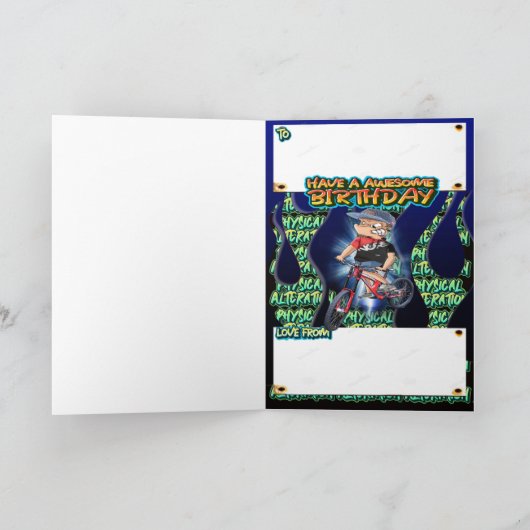 Verjaardagskaart DH Biker Kaart (Binnen)