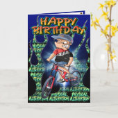 Verjaardagskaart DH Biker Kaart (Gele Bloem)