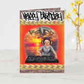 Verjaardagskaart DJ Kaart (Gele Bloem)