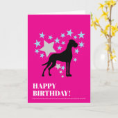 Verjaardagskaart Dog Kaart (Gele Bloem)